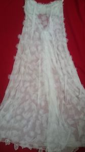 Adult Female Costumes to Hire - Boobtube dress -(small)  long - white